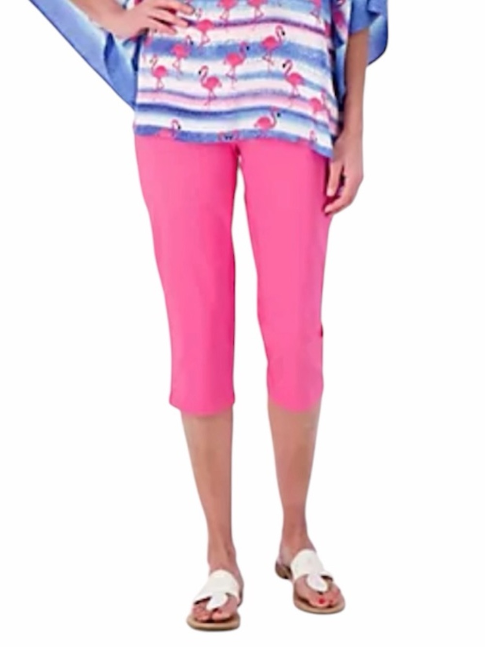 BELLE KIM GRAVEL Pink Pull-On Capris